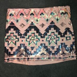 Aztec, sequin skirt